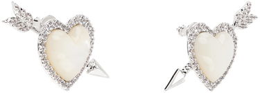 Náušnice SHUSHU/TONG SHUSHU/TONG YVMIN Edition Shell Heart Arrow Earrings Biela | 23367WHT00DLR, 1