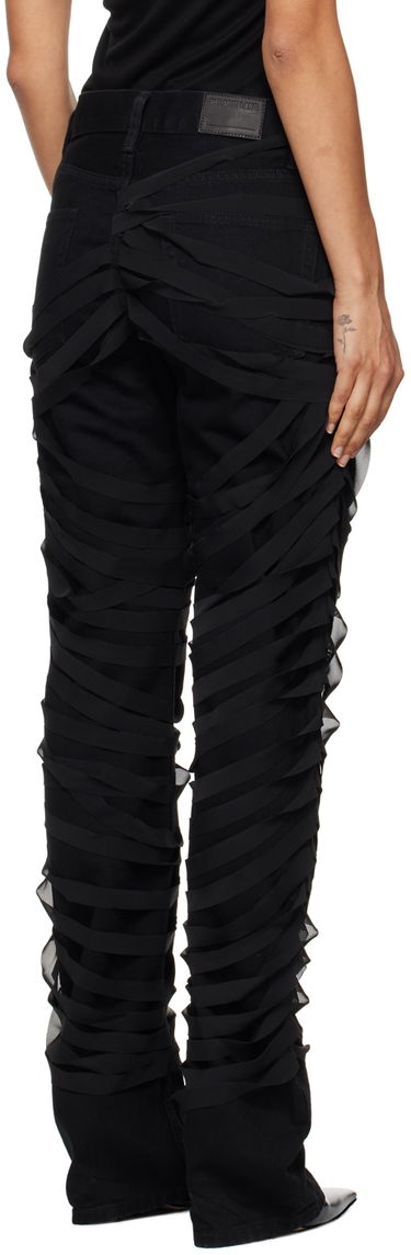 Džínsy Helmut Lang Ribbons Decorated Worker Pants Čierna | O06DW201, 2