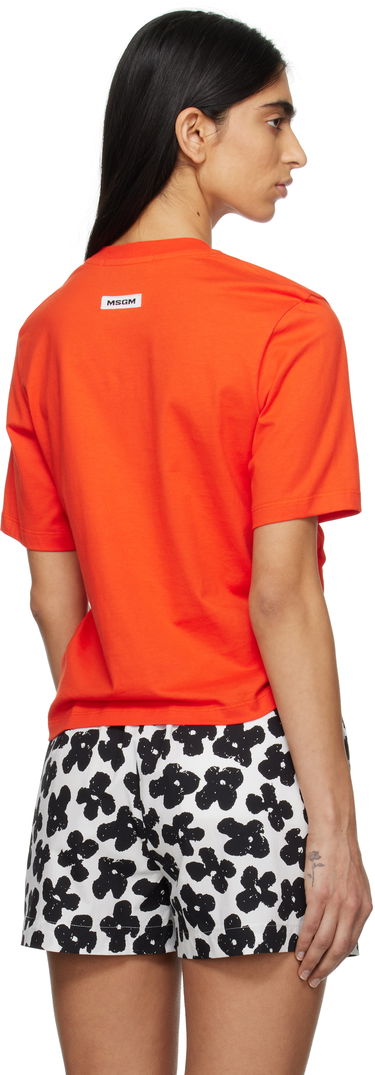 Tričko MSGM Gathered T-Shirt Oranžová | 3841MDM114 257002, 2