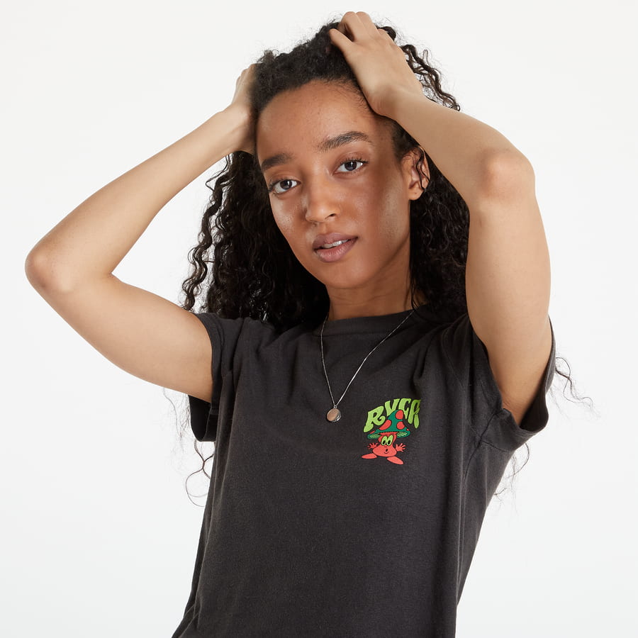 Tričko RVCA Mushtoo Slim Fit Tee Čierna | C3SSRQ-RVP2, 1