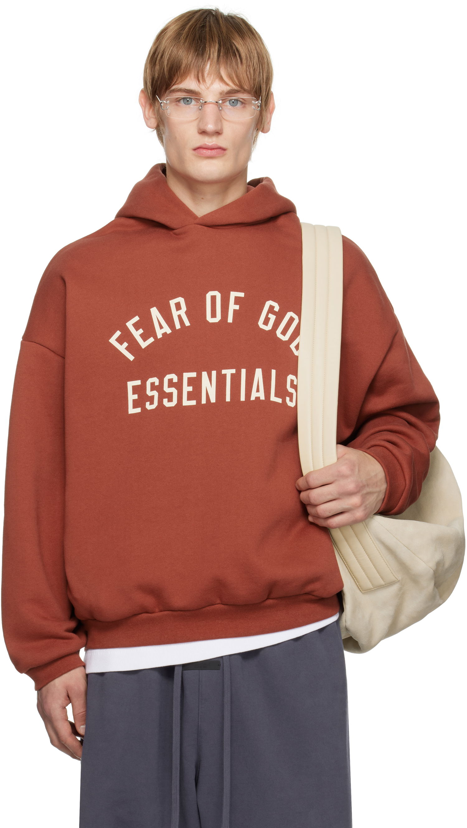 Mikina Fear of God Fear of God ESSENTIALS Fleece Hoodie Červená | 192HO246256F, 0