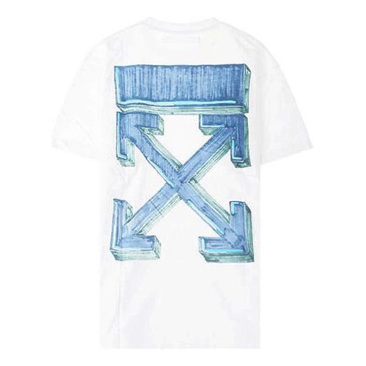 Tričko Off-White Loose Fit T-Shirt With Back Print Biela | OMAA038E20JER0020145