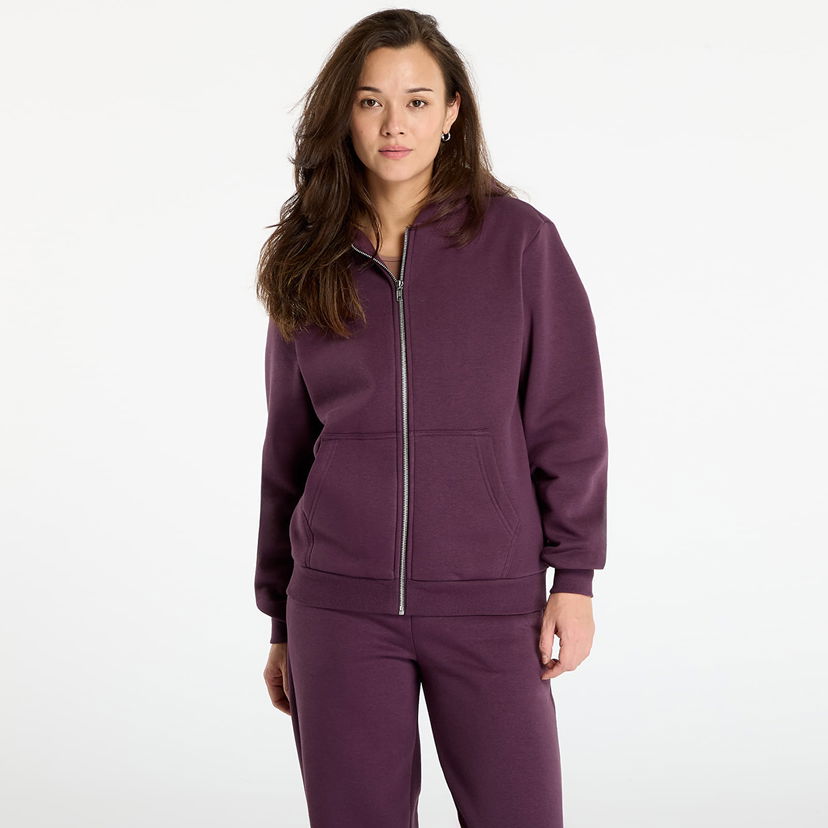 Mikina Urban Classics Sweatshirt Fluffy Zip Hoody L Fialová | TB7286-18329