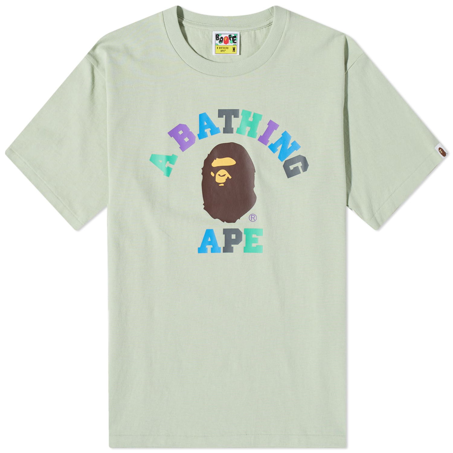 Tričko BAPE Colours College T-Shirt Green Zelené | 001TEJ301016M-GRN, 0
