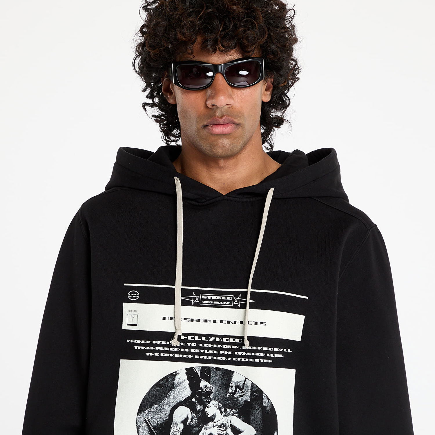 Mikina Rick Owens DRKSHDW Oversized Hoodie Čierna | DU01E3262 FEP1P 0911, 1