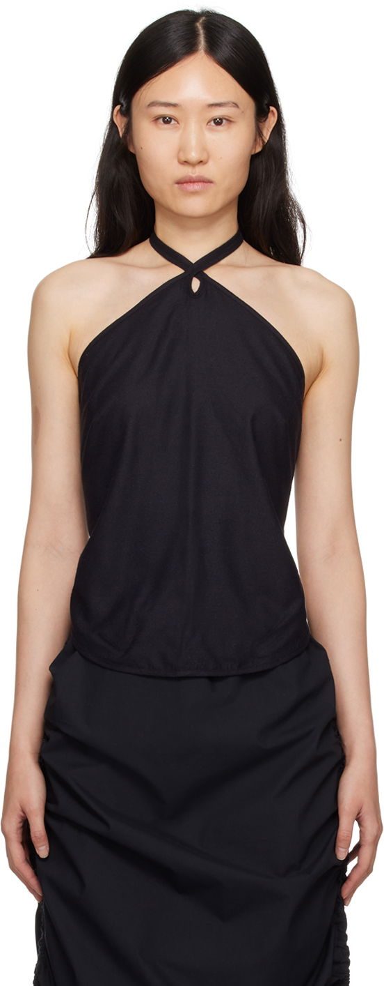 Tielko Baserange Halterneck Tank Top Čierna | TOMA-WS-EXSP24, 0