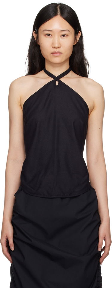 Tielko Baserange Halterneck Tank Top Čierna | TOMA-WS-EXSP24, 0