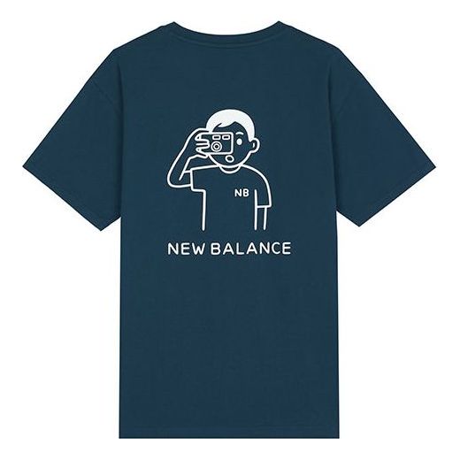 Tričko New Balance Noritake Graphic Print T-Shirt Modrá | AMT12346-ECL, 0
