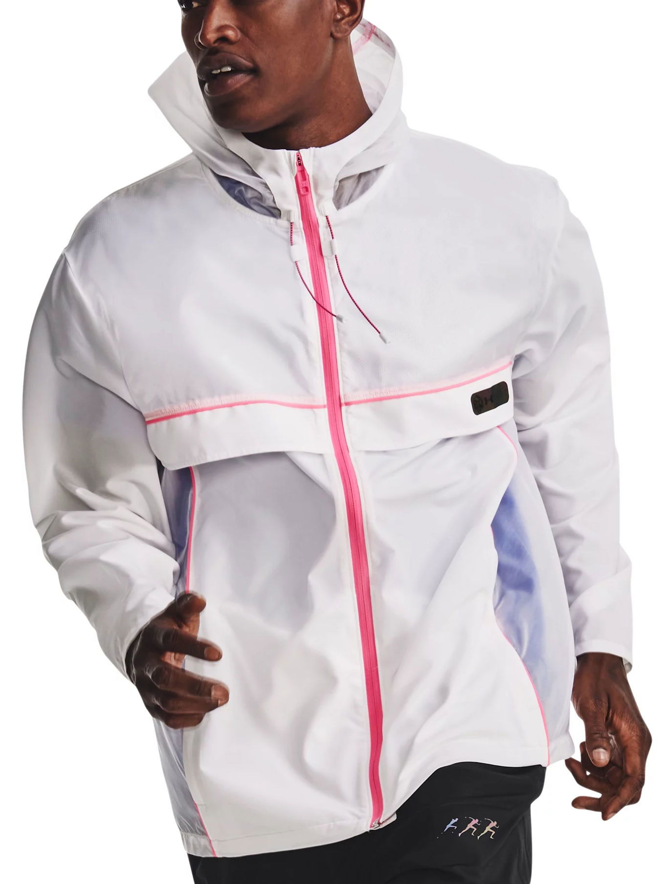 Vetrovka Under Armour Run Anywhere Hooded Running Jacket Biela | 1374229-100, 0