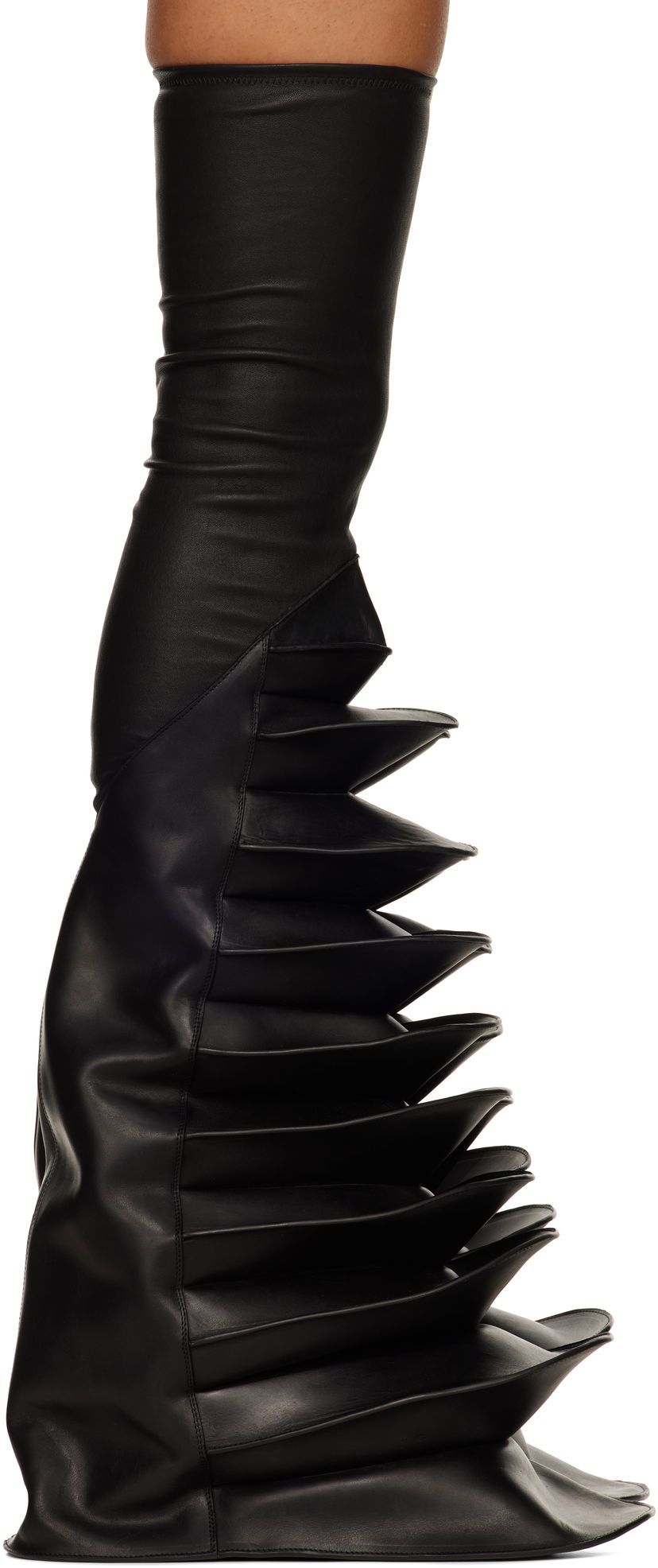 Nohavice a džínsy Rick Owens Rick Owens Porterville Rhino Cargoflares Tall Boots Čierna | RO02D3825 LSLGE