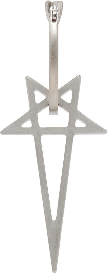Náušnice Rick Owens Silver Porterville Pentagram Single Earring Metalická | RJ0000067 MMT, 0