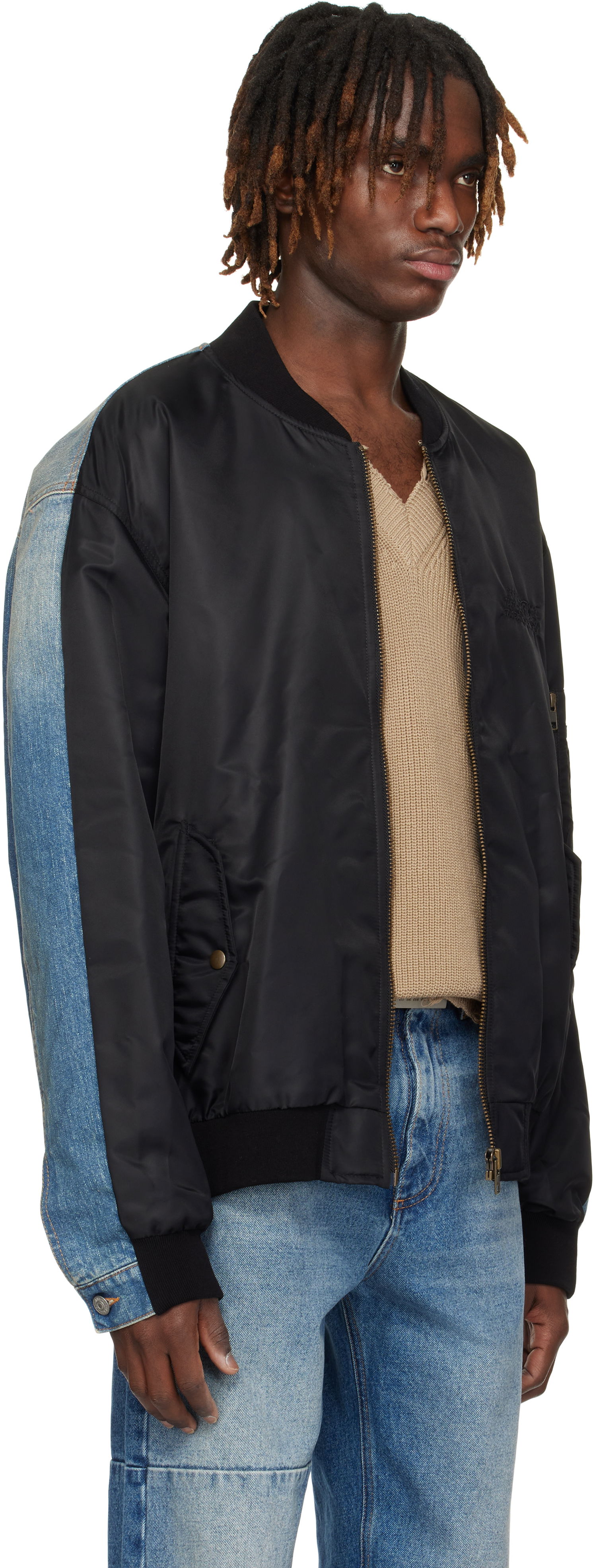 Bomber bunda Maison Margiela MM6 Maison Margiela Sports Denim Bomber Jacket Čierna | SH0AM0044 MTN038, 1