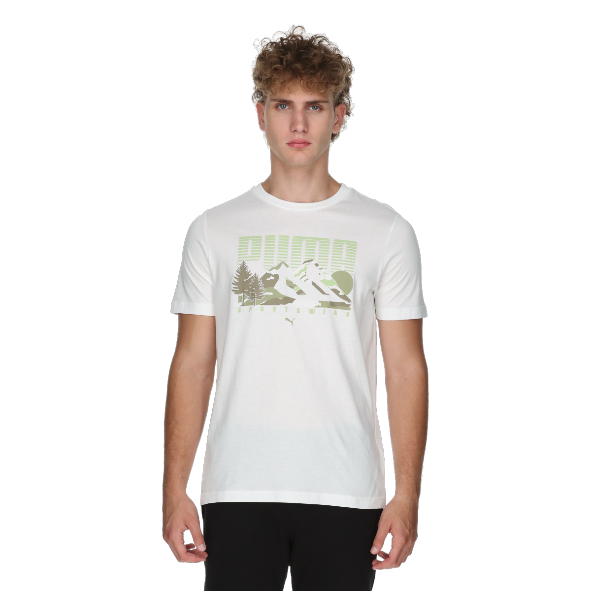 Tričko Puma Graphics Mountain Landscape T-Shirt Biela | 684828-02, 0
