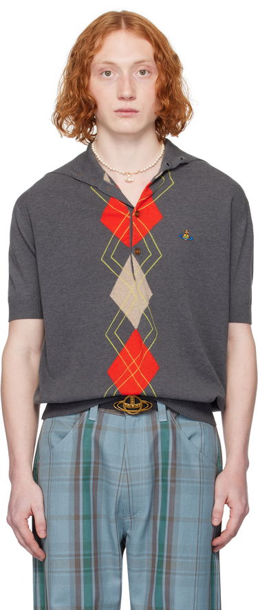 Polo tričko Vivienne Westwood Vivienne Westwood Argyle Polo Šedá | 2701002E-Y003D-, 0
