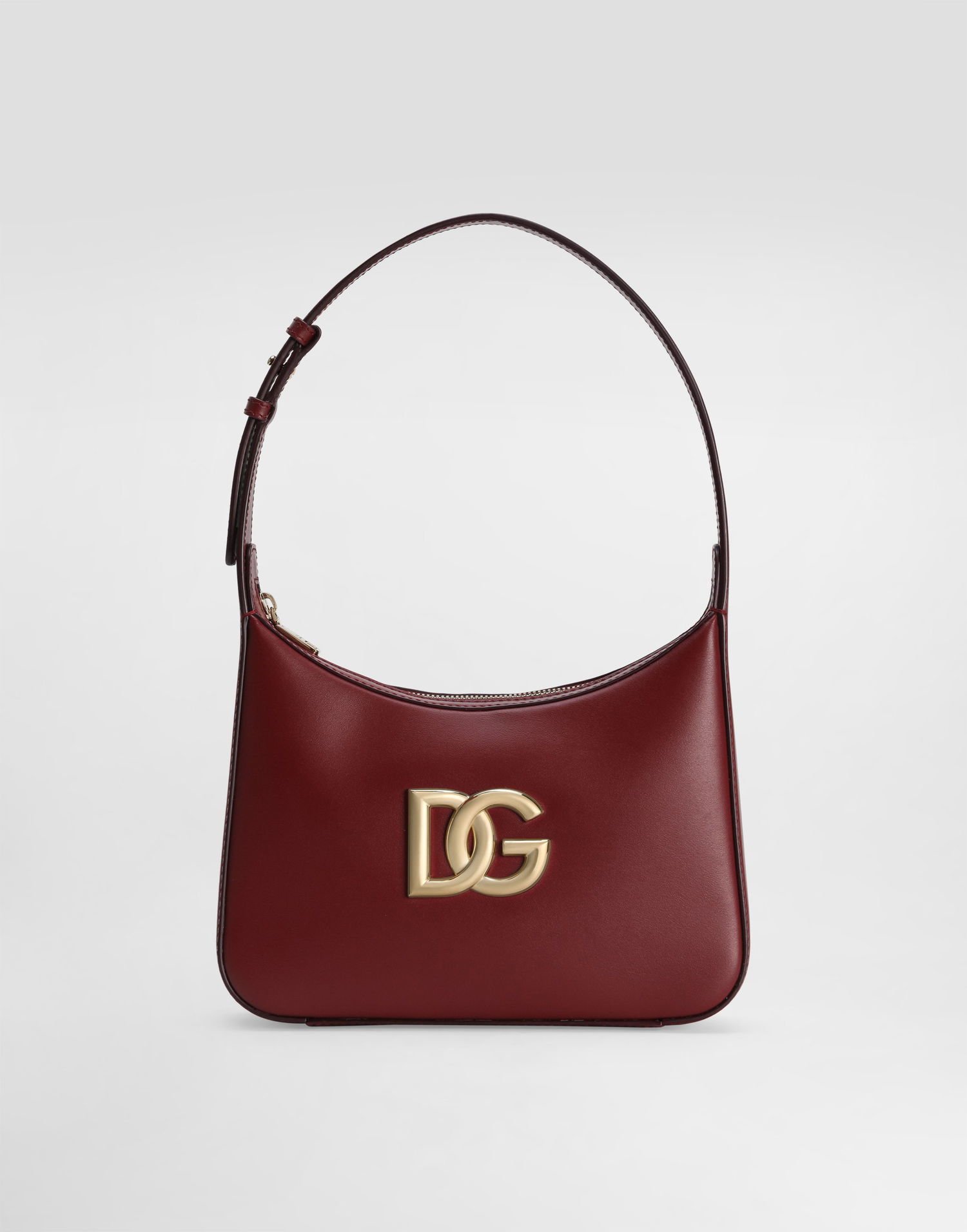 Taška cez rameno Dolce & Gabbana Dolce & Gabbana 3.5 Leather Shoulder Bag Vínová | BB7598AW57680346, 0