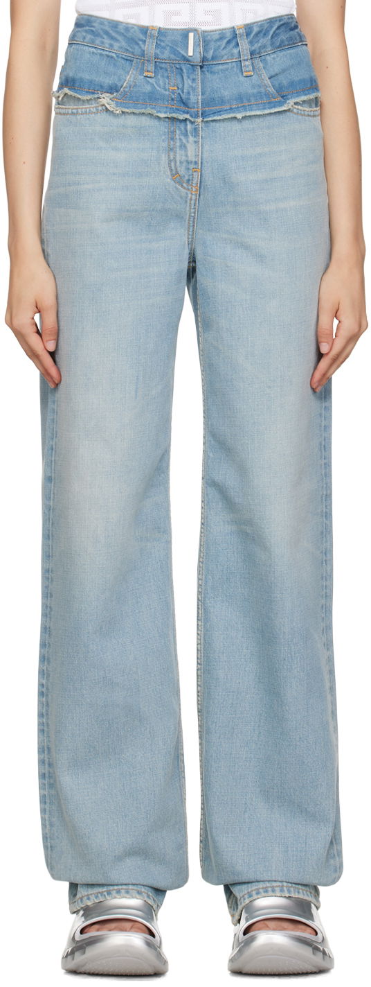 Džínsy Givenchy Givenchy Oversized Jeans Modrá | BW50WG50WD451, 0