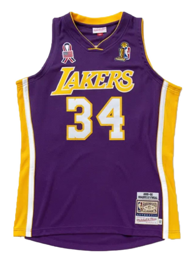 Dres Mitchell & Ness Los Angeles Lakers Shaquille O'Neal Finals Jersey Fialová | AJY44187-LAL01SONPURP