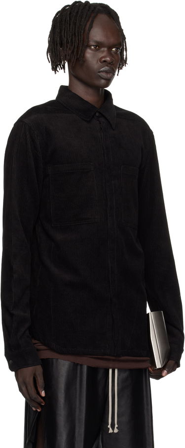 Košeľa Rick Owens Rick Owens Concordians Corduroy Work Shirt Čierna | RU02E1292 MLC9, 1