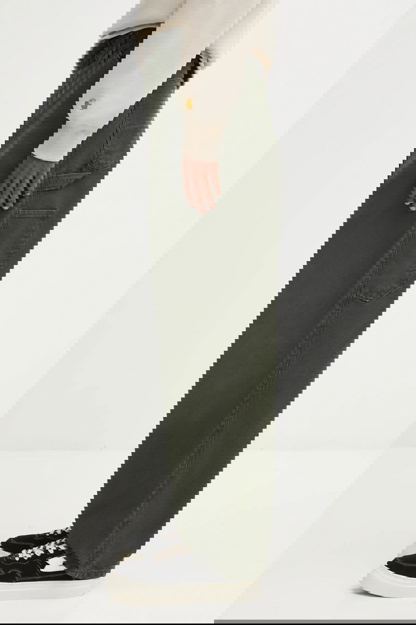 Nohavice Carhartt WIP Single Knee Wide-Leg Workwear Pants Zelené | I034798.494O, 1