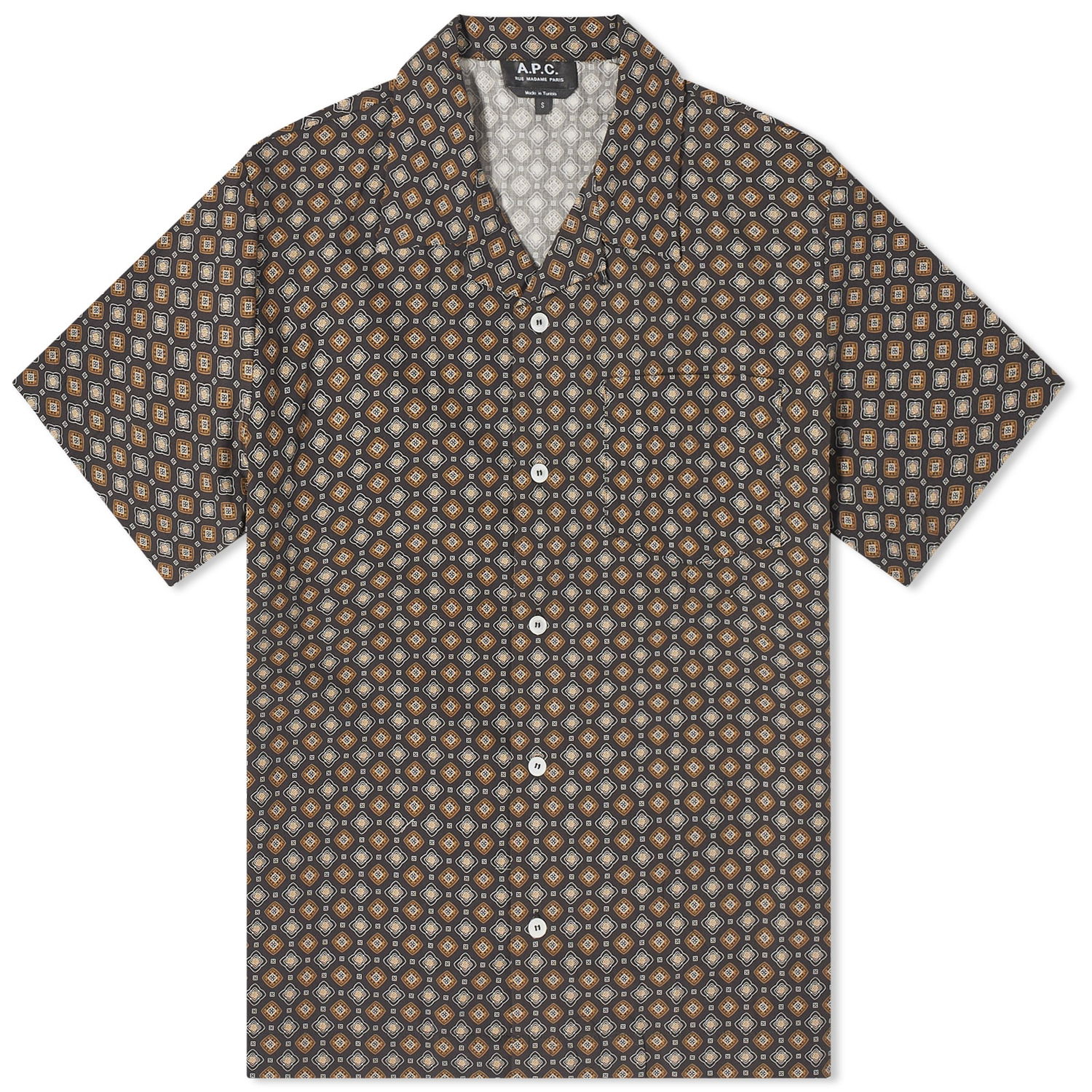 Košeľa A.P.C. Lloyd Geometric Vacation Shirt Čierna | COGXP-H12495-LZZ, 0