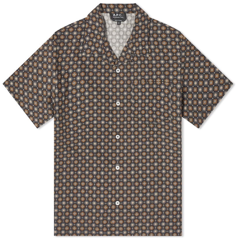 Košeľa A.P.C. Lloyd Geometric Vacation Shirt Čierna | COGXP-H12495-LZZ