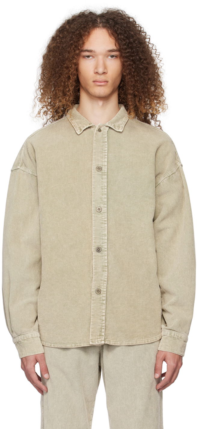Košeľa LES TIEN Oversized Shirt "Khaki" Béžová | WC-1082-MW, 0