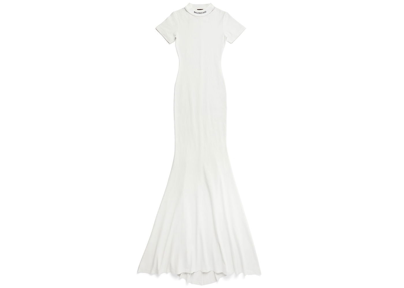 Šaty Balenciaga T-Shirt Maxi Dress Biela | 744730TOVR99012, 0