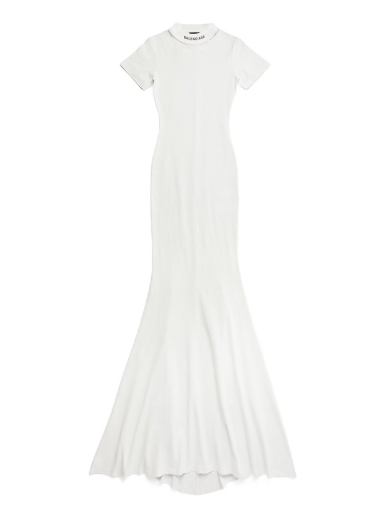Šaty Balenciaga T-Shirt Maxi Dress Biela | 744730TOVR99012