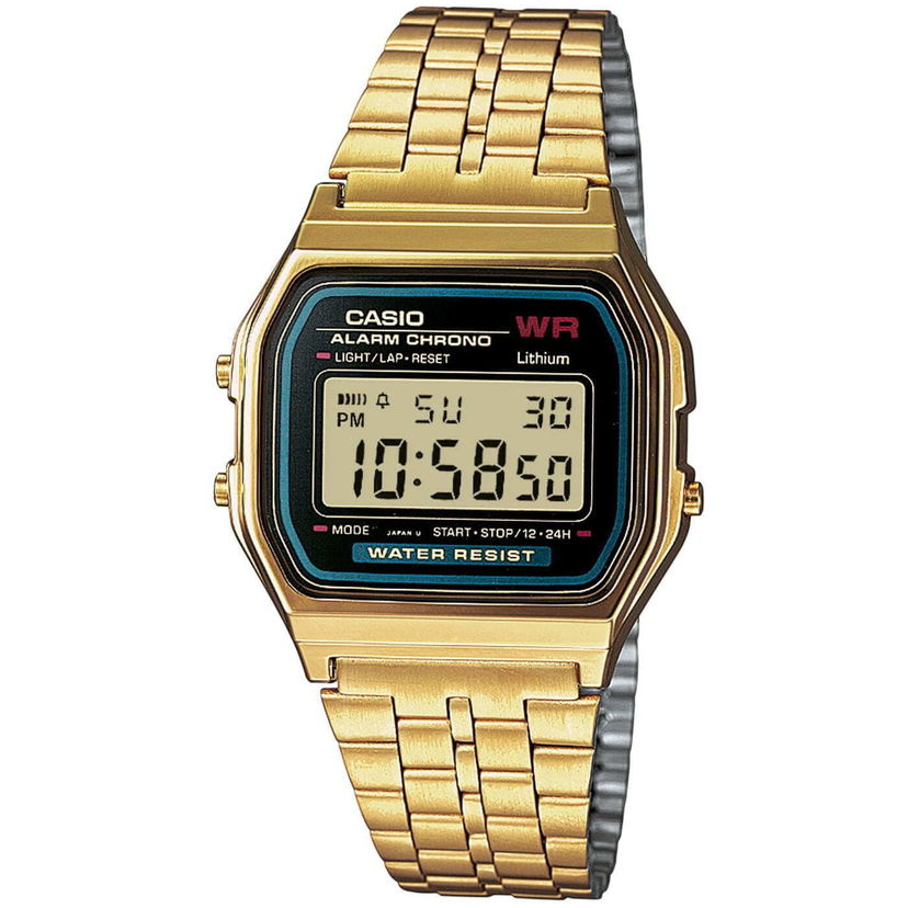 Hodinky CASIO Digital Alarm Chrono Water Resistant Watch Metalická | CAS000202