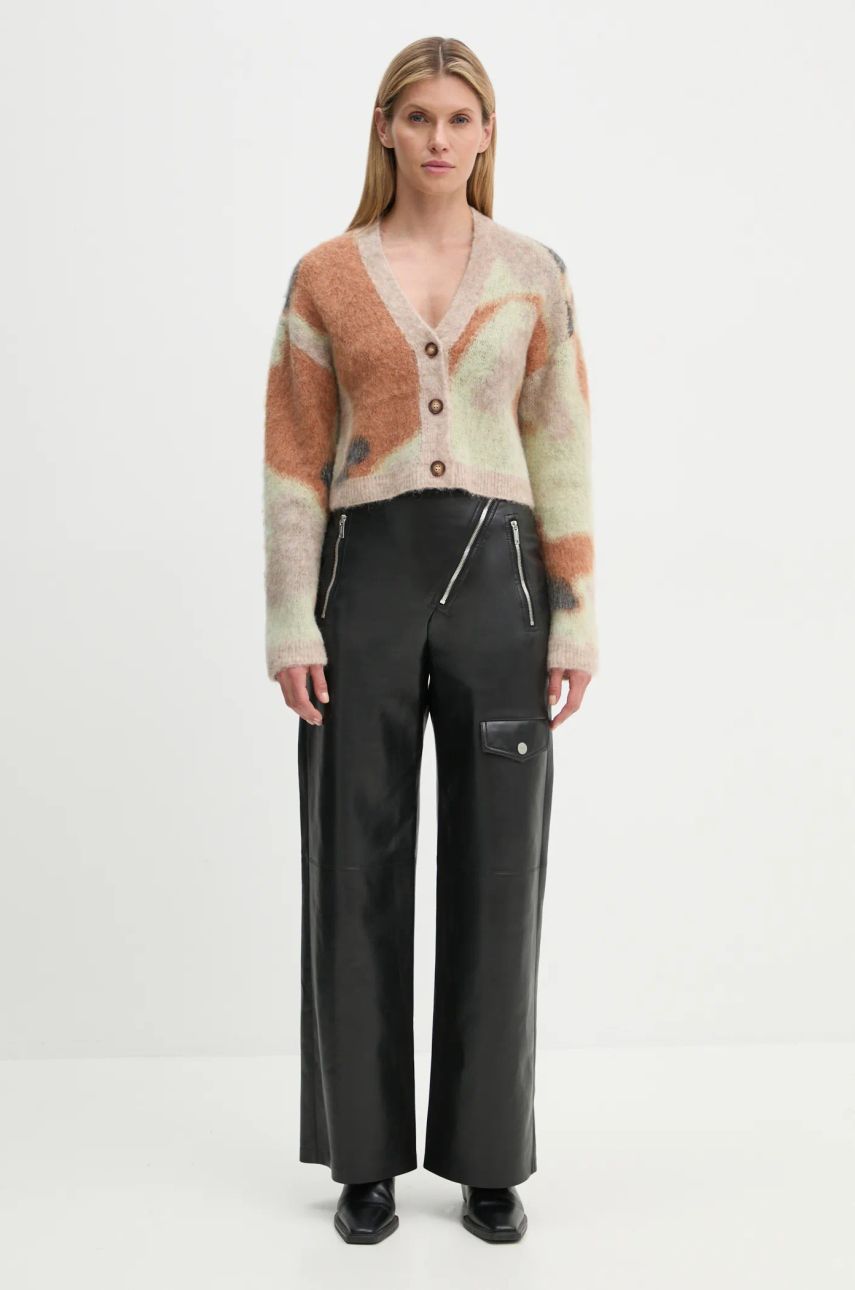 Sveter Nanushka Abstract Print Cropped Cardigan Hnedá | NW24FWSW44376, 1