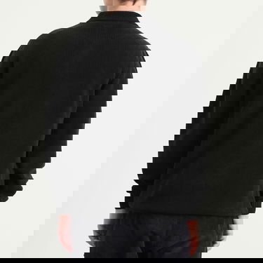 Sveter C.P. Company C.P. Company Chenille Ribbed Knit Polo, Size Large Čierna | 19CMKN021A-005558G-999, 3