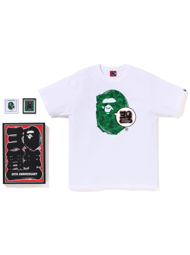 Tričko BAPE Store Shibuya 30th Anniversary Ape Head Tee Set Biela | 1J22-110-017