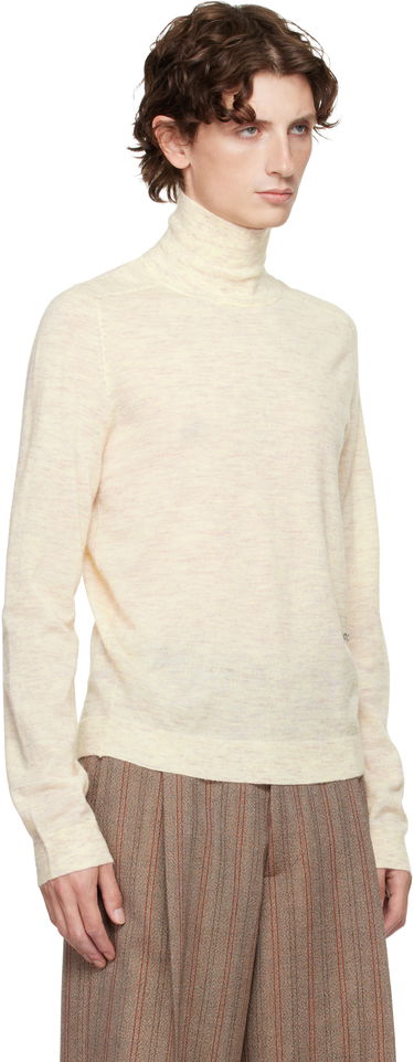 Sveter JW Anderson JW Anderson Logo Turtleneck Béžová | KW1436-YN0444, 1