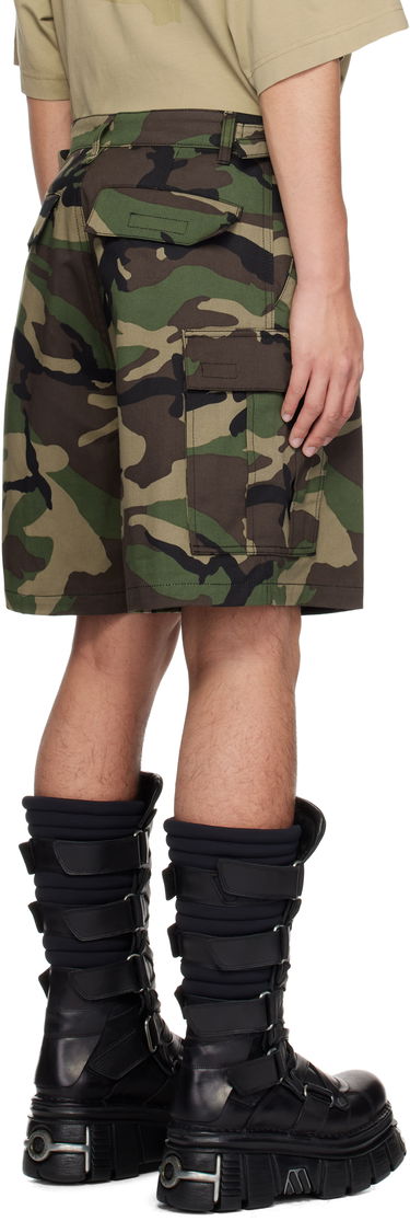 Šortky VETEMENTS Vetements Camouflage Cargo Shorts Zelené | UA66SS520X, 2