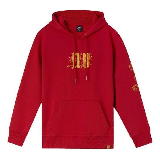 Mikina New Balance Lifestyle Graphic Print Hoodie Červená | AMT01596-REP