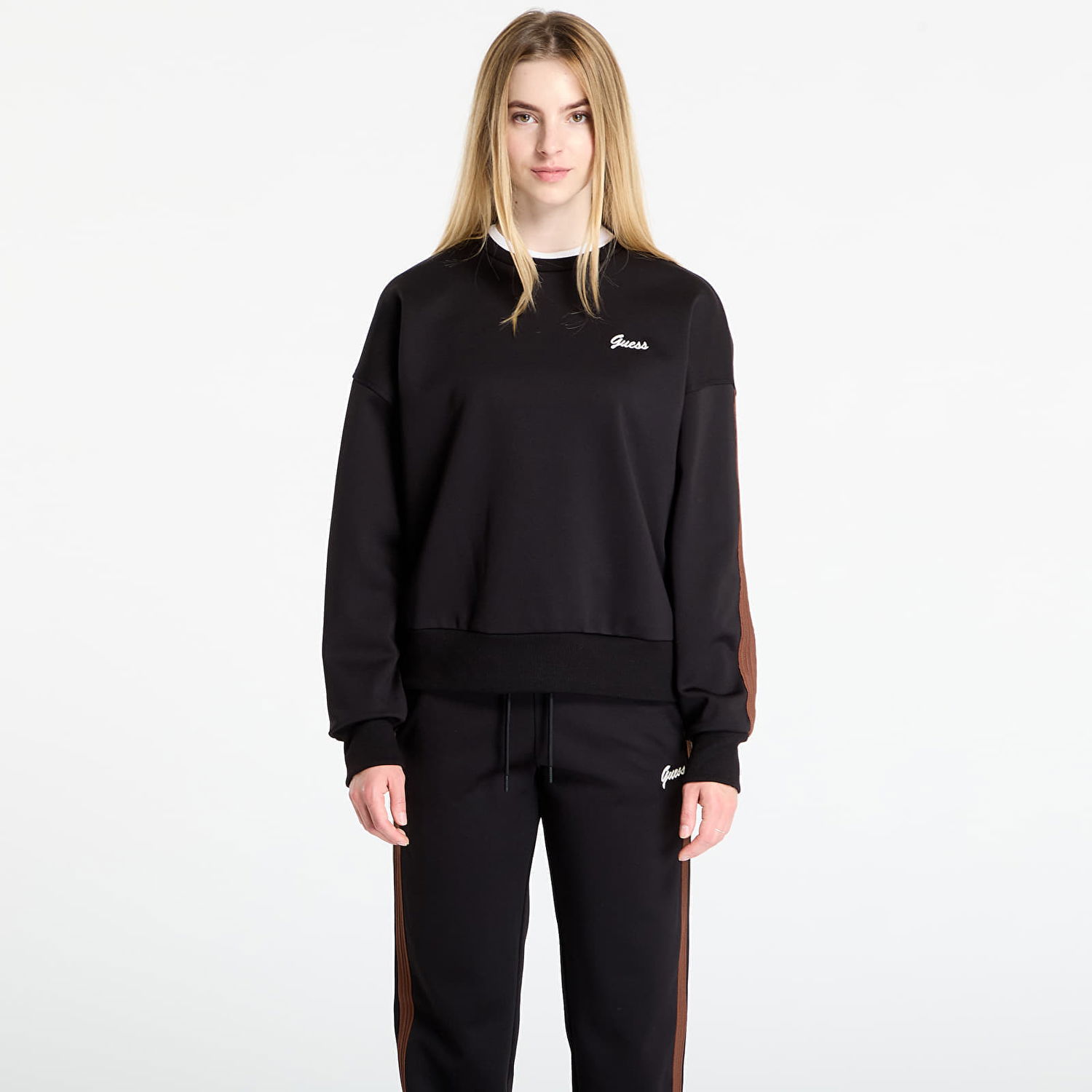 Mikina GUESS GUESS Fabia Sweatshirt Čierna | V5BQ03KCX22-JBLK, 0