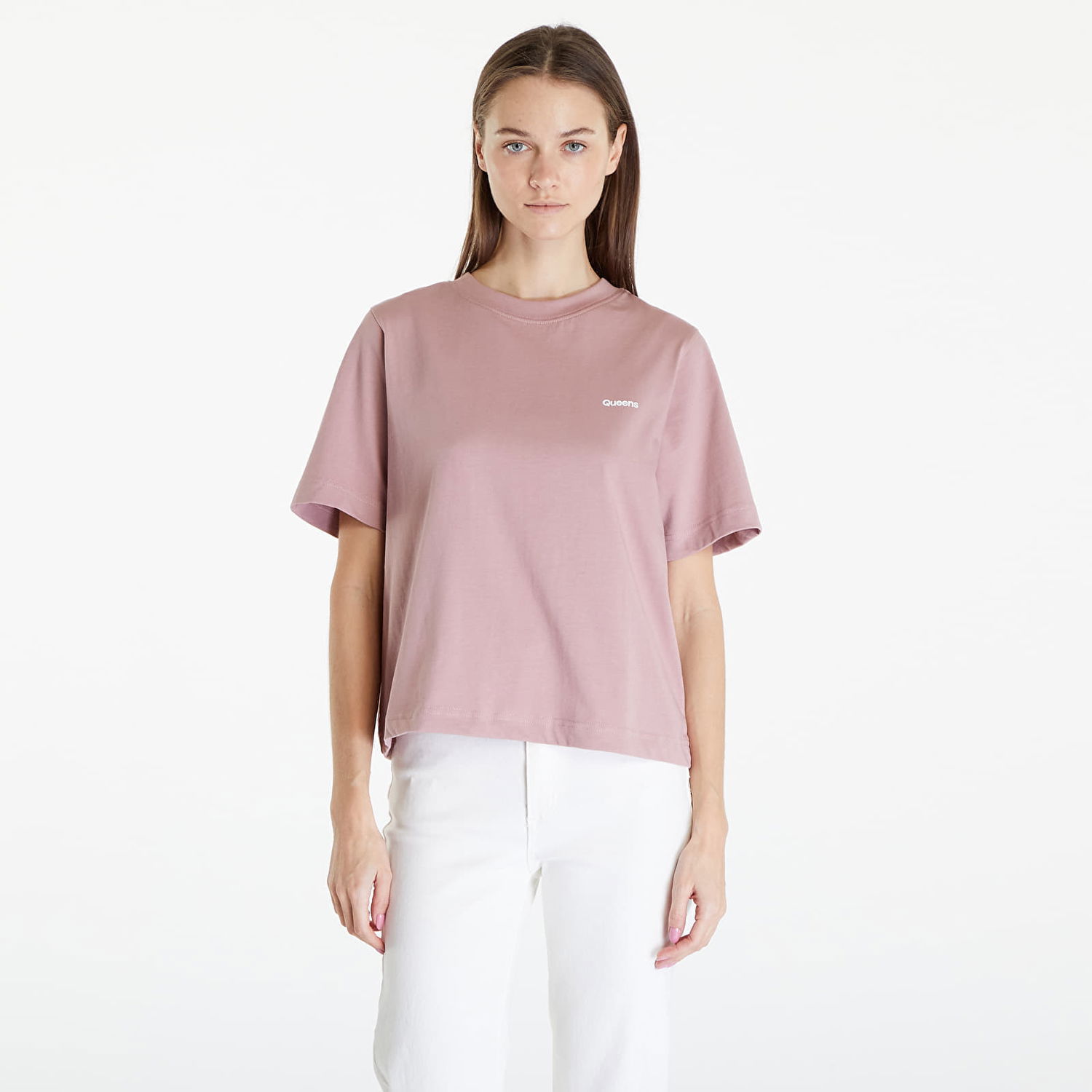 Tričko Queens Essential T-Shirt With Contrast Print 3-Pack Multicolour Ružová | QNS_028, 0