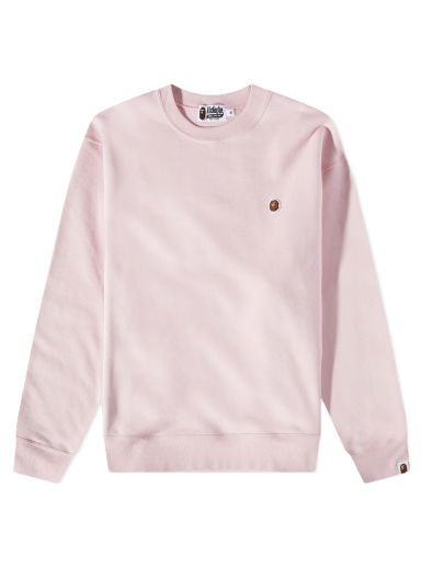 Mikina BAPE Head One Point Relaxed Fit Crew Sweat Pink Ružová | 001SWJ301015M-PNK