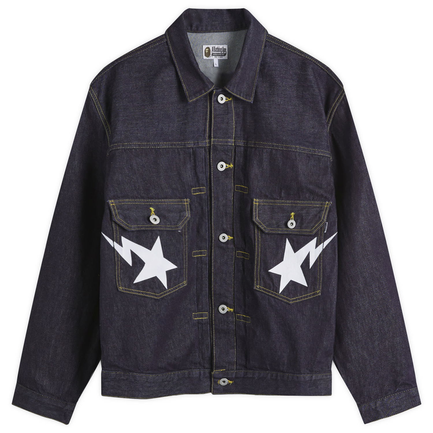 Bunda BAPE A Bathing Ape Sta Denim Type-02 Jacket Čierna | 001LJK301002M-IND, 0
