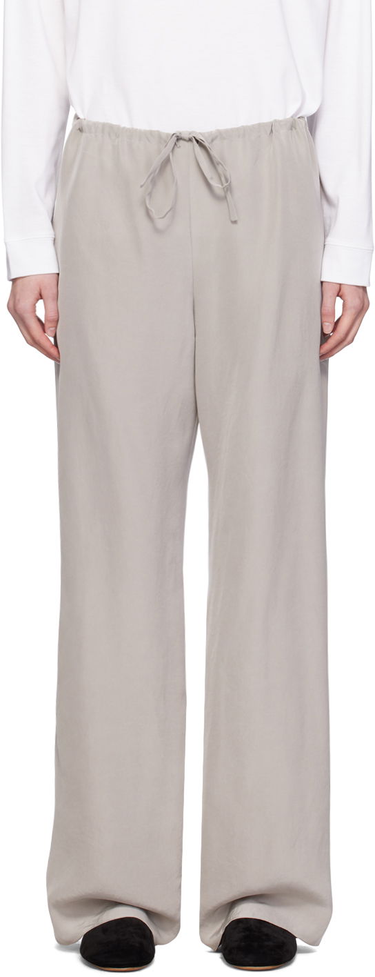 Nohavice The Row Wide Leg Trousers Šedá | 7892-W2932, 0