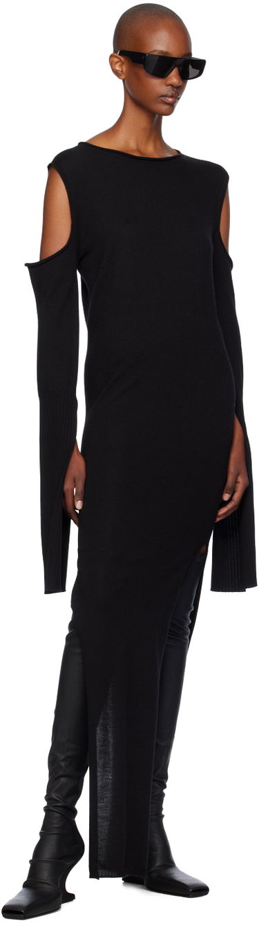 Šaty Rick Owens Rick Owens Porterville Cape Sleeve Maxi Dress Čierna | RP02D3610 M, 3