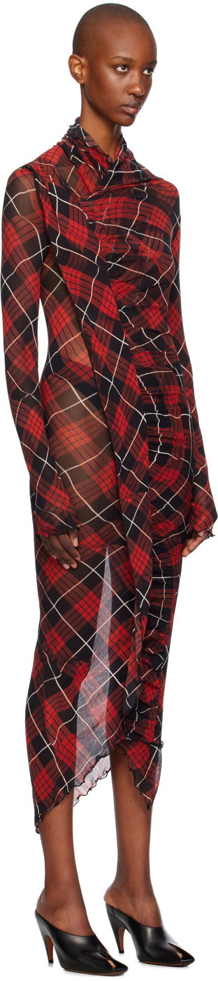 Šaty Jean Paul Gaultier Tartan Midi Dress Červená | 24/31-F-RO230-T568-300001, 1