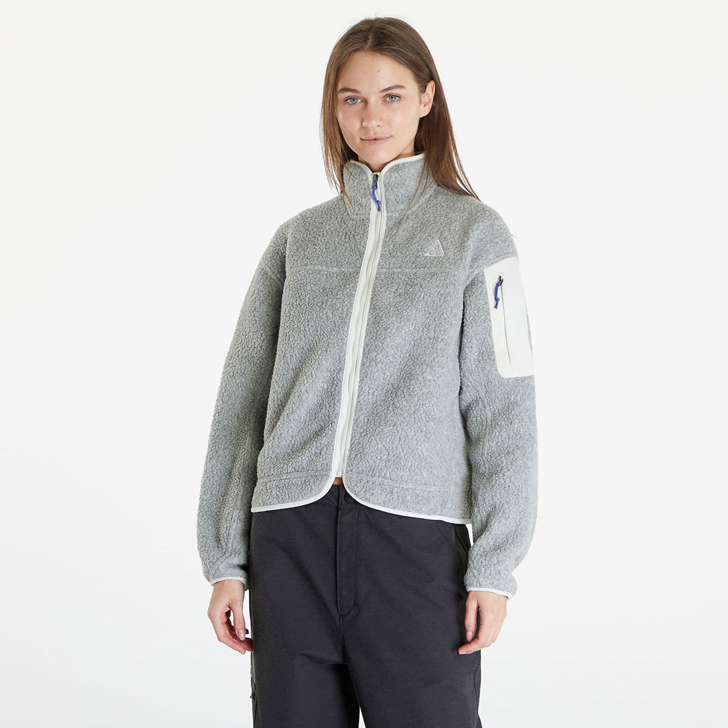 Bunda Nike ACG "Arctic Wolf" Polartec Oversized Fleece Full-Zip Jacket Sea Glass/ Sea Glass/ Summit White Šedá | FB8006-020, 0