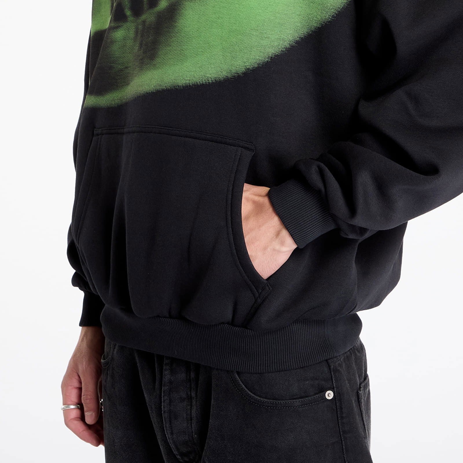 Sweatshirt Retro Kani Grillz OS Hoodie Black/ Green S