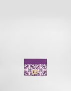 Dolce & Gabbana Calfskin Card Holder with Majolica Print