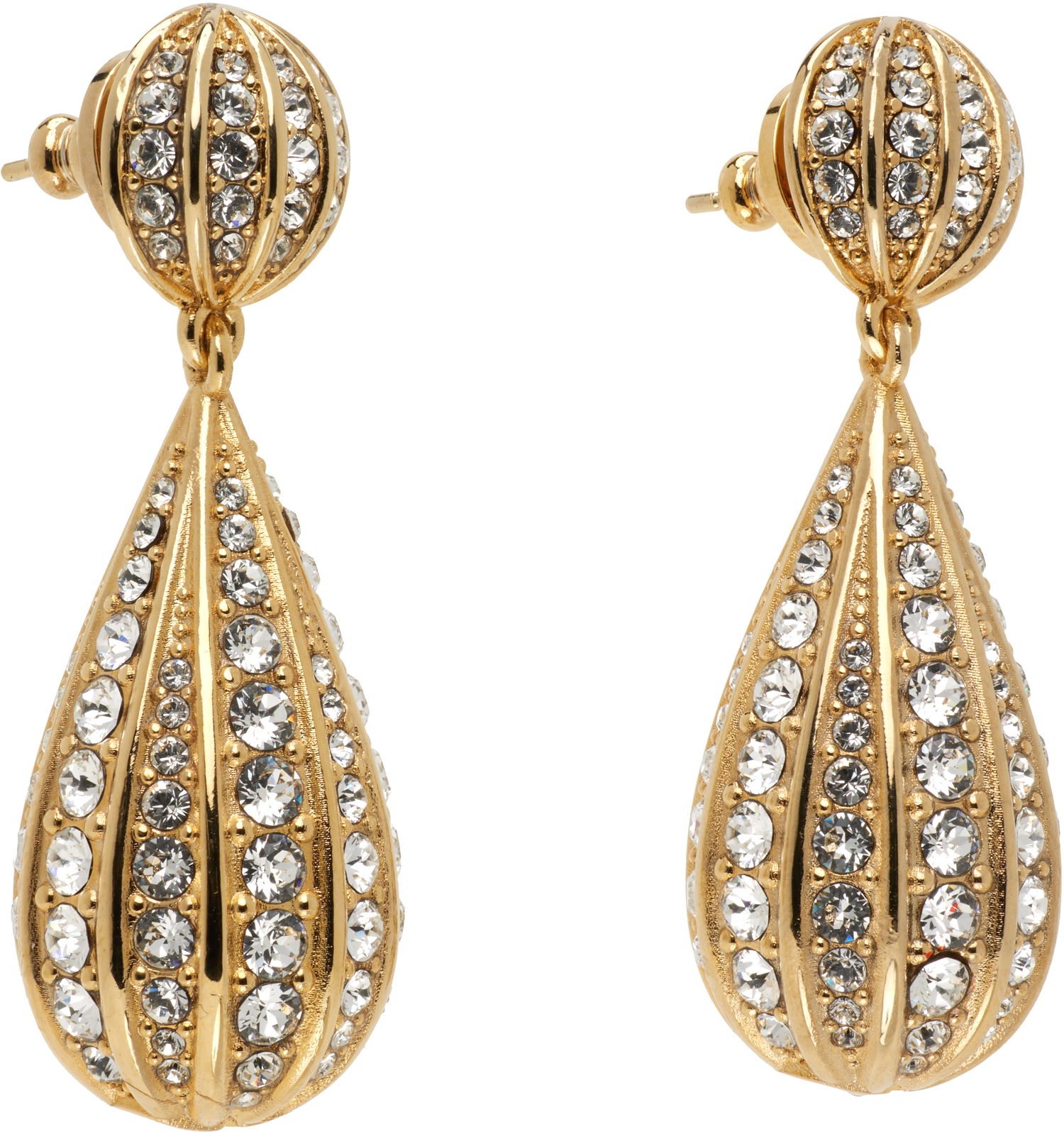 Náušnice Valentino Valentino Garavani 'Poetique Des Gouttes' Crystal-Embellished Drop Earrings Žltá | 7W2J0AD8YCW, 1