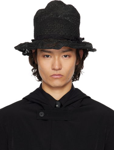 Klobúk Yohji Yamamoto Yohji Yamamoto Paper PE Mountain Hat Čierna | HP-H03-960, 0