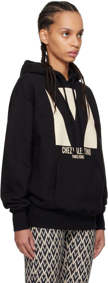 Mikina Valentino Valentino 'Chez Valentino' Print Cotton Hoodie Čierna | 6B3MF24I960, 1