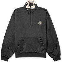 Sveter Gucci Interlocking Logo Half Zip Sweater Čierna | 768614-XJF4A-1043, 1