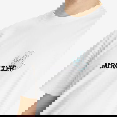Tričko Moncler Genius x FRGMT Logo T-Shirt, Size Small Biela | 8C000-01-M3265-001, 5